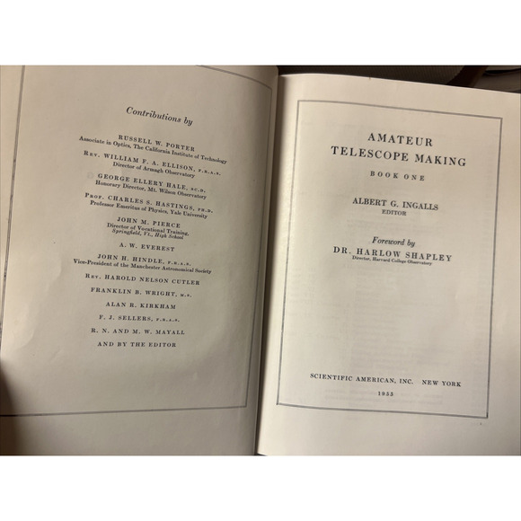 Amateur Telescope Making Book 1 Albert G. Ingalls EX!HC 1955 Scientific American - Picture 4 of 6